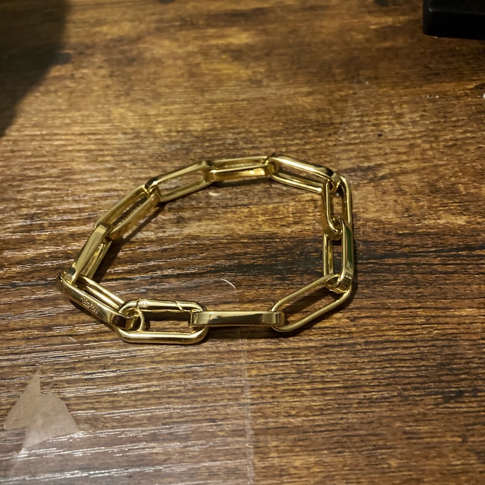 Bellezza gold over bronze necklace and bracelet set - Picture 3 of 12